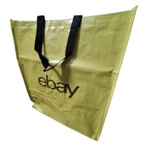 eBay Foldable Bag on Wheels Large Yellow  Tote Hard Bottom Reusable Nylon Carry